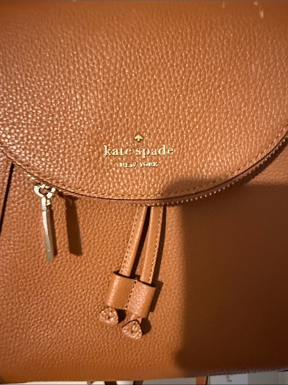 kate spade Tan Pebbled Leather Mini Backpack - Picture 3 of 3
